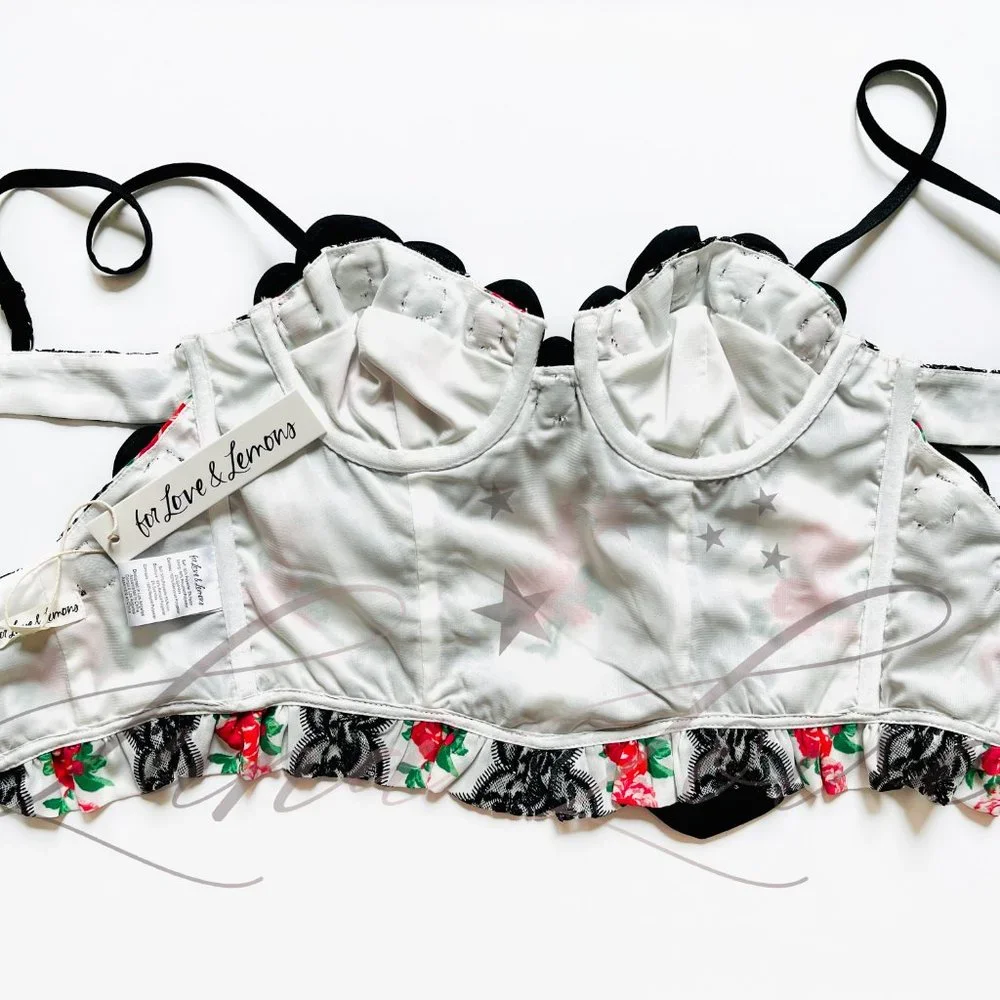 FOR LOVE & LEMONS Daje Bustier Crop Top NWT - Picture 8 of 10